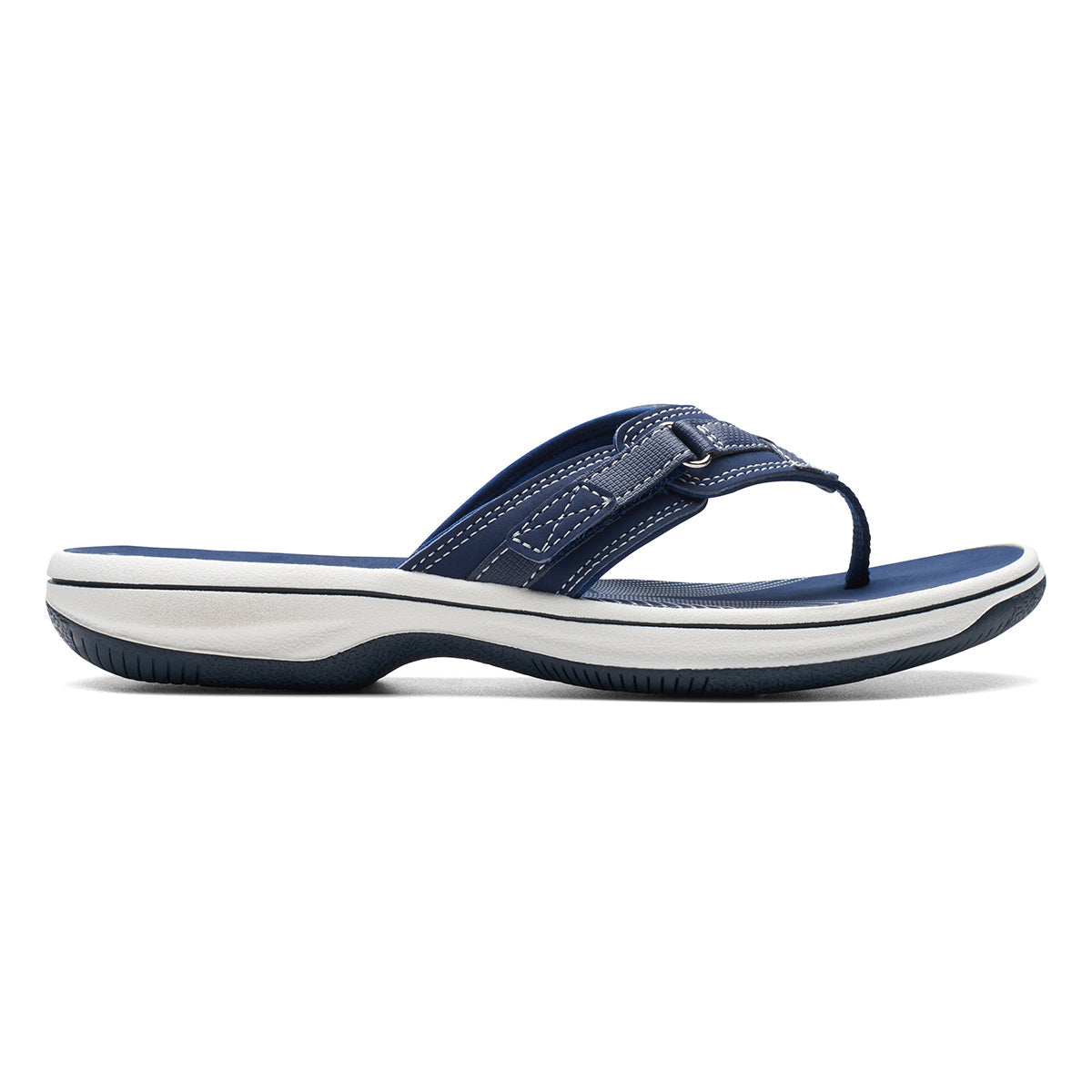 Clarks Breeze Sea Women's Thong Sandals in Navy