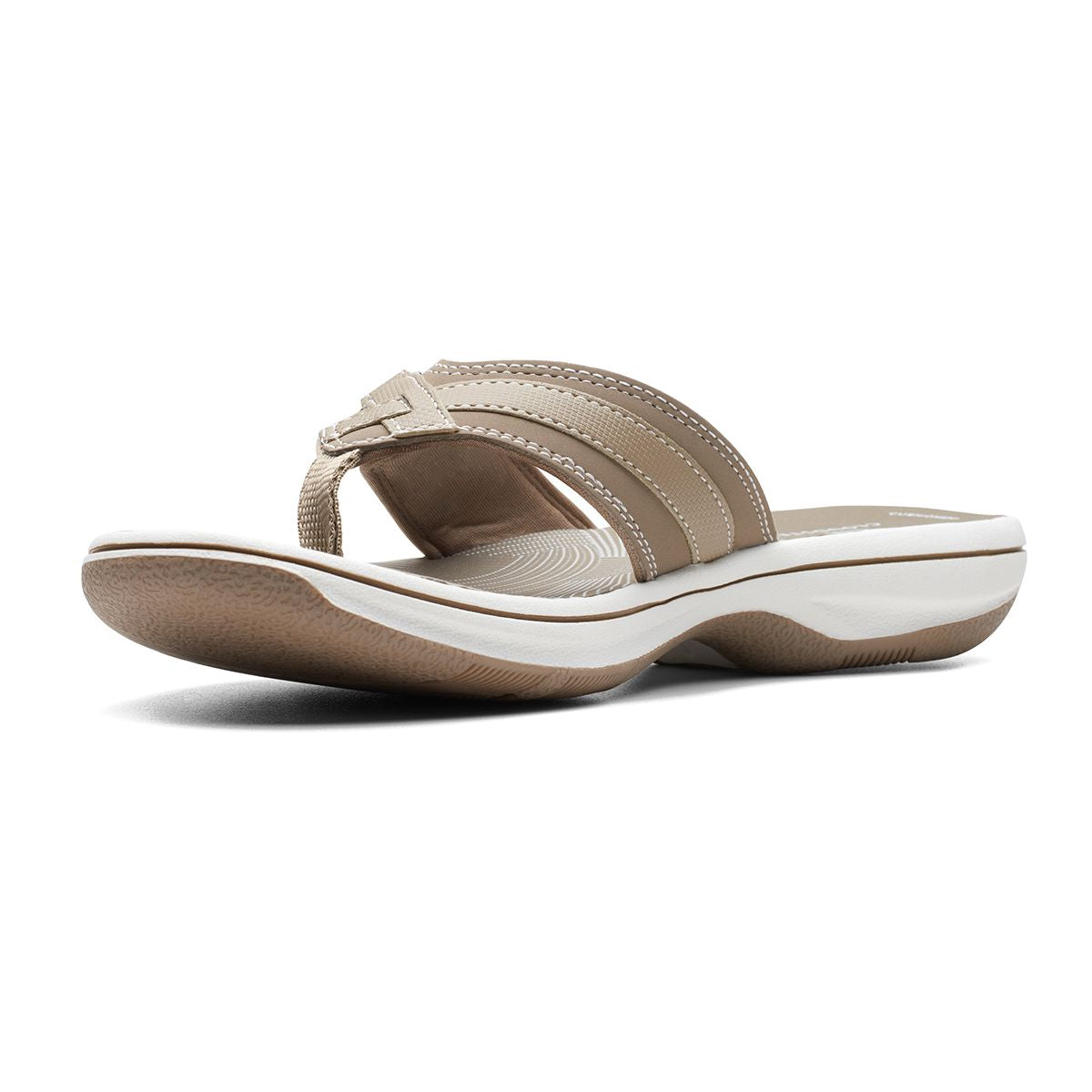 Clarks Breeze Sea Women's Thong Sandals in Taupe