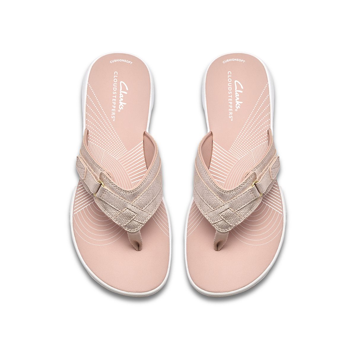 Clarks Breeze Sea Women's Thong Sandals in Dusty Rose
