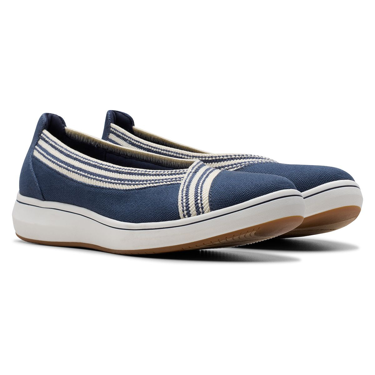 Clarks Women's Breezesky Air Slip On Shoes in Navy
