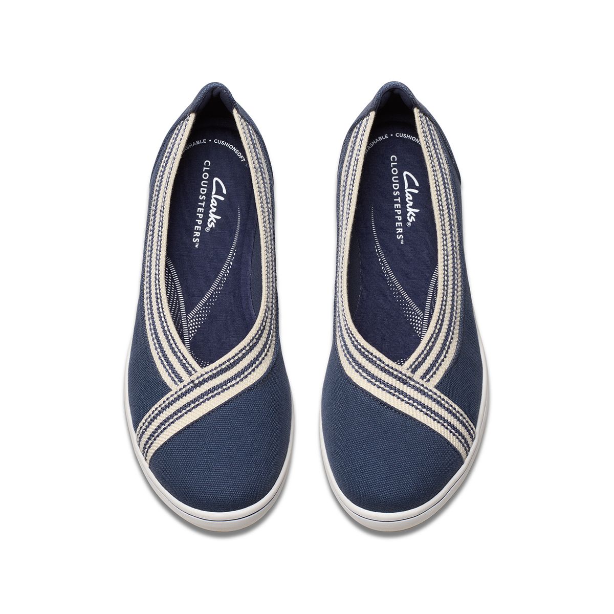 Clarks Women's Breezesky Air Slip On Shoes in Navy