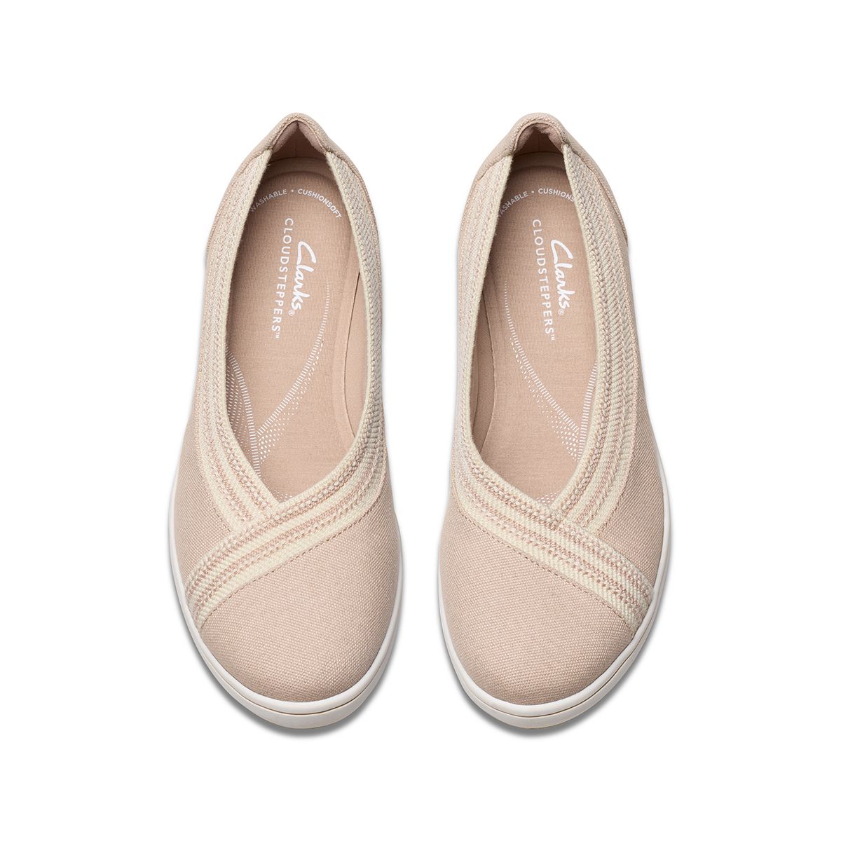 Clarks Women's Breezesky Air Slip On Shoes in Sand