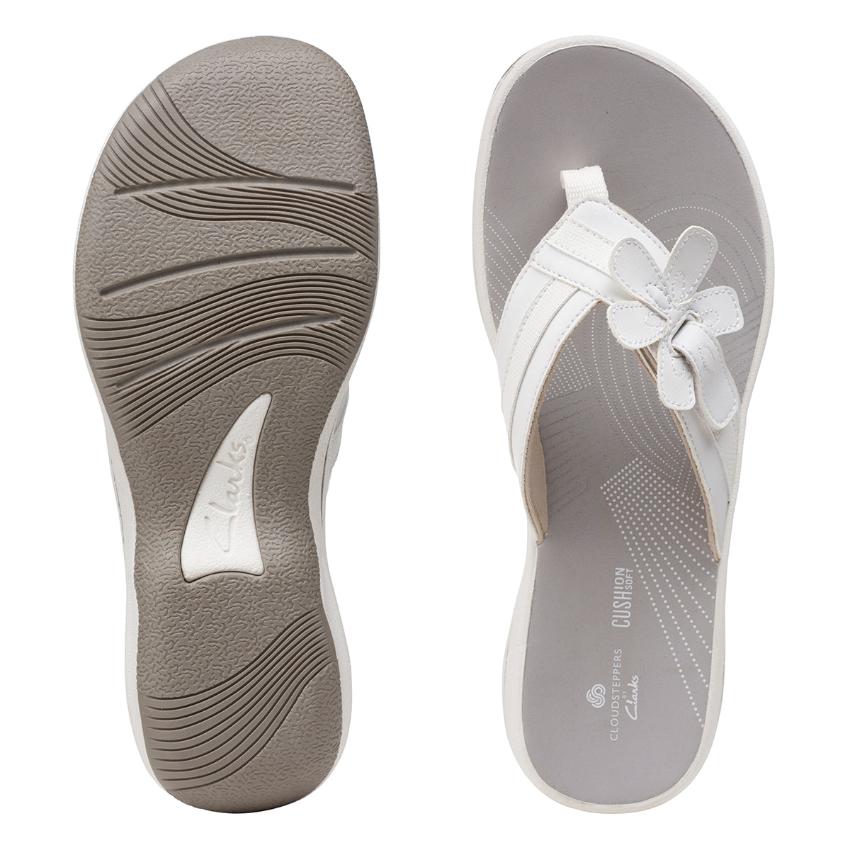 Brinkley Flora Women's Thong Sandals in White