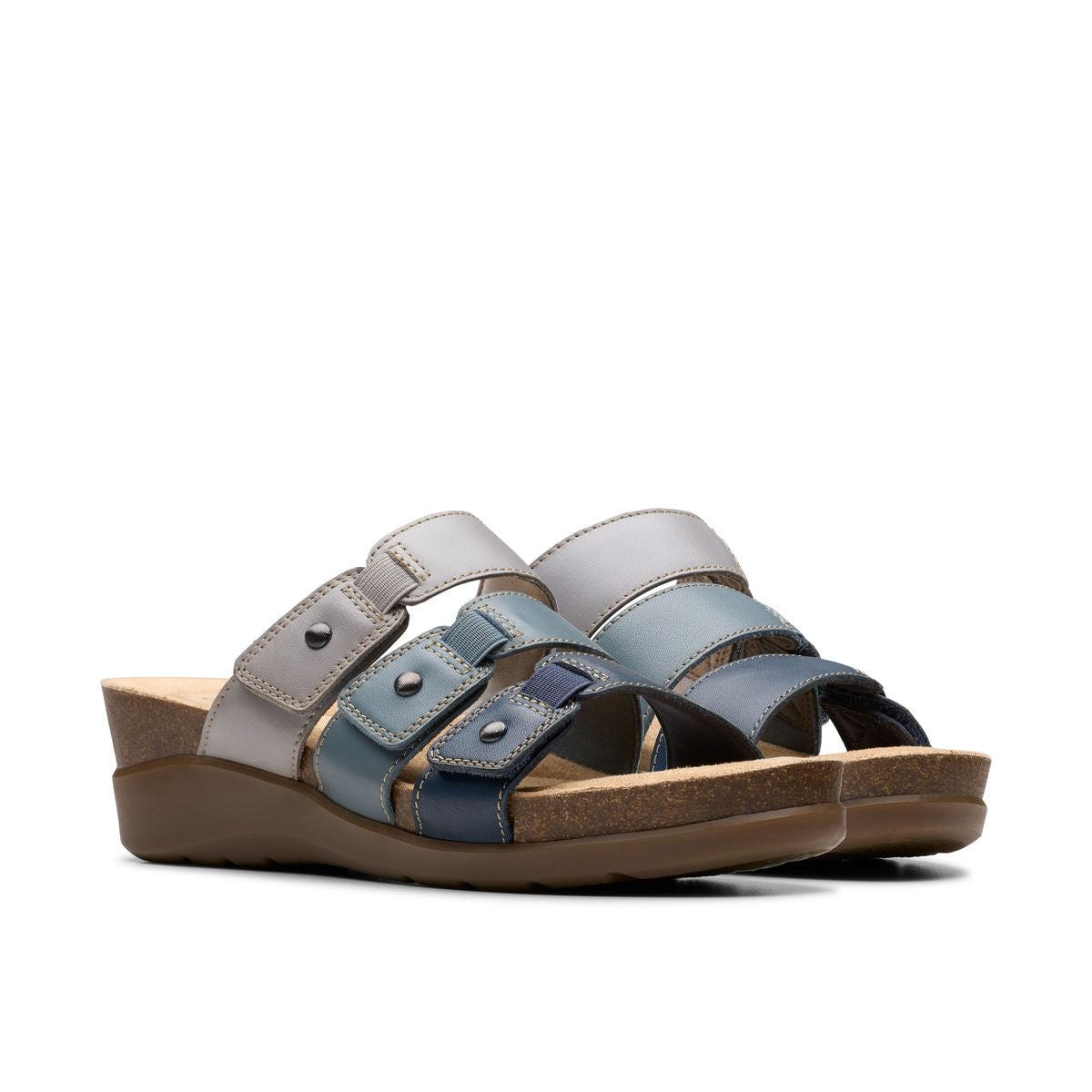 Clarks Calenne Lily Women’s Leather Sandals in Navy