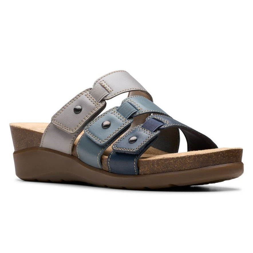 Clarks Calenne Lily Women’s Leather Sandals in Navy