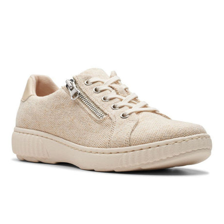 Clarks Caroline Echo Natural, Breathable Fabric Women's Sneakers. Style #26178066