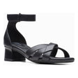 Clarks Desirae Lily Black Women's heel, Short Wedge leather shoes. Style #26171172