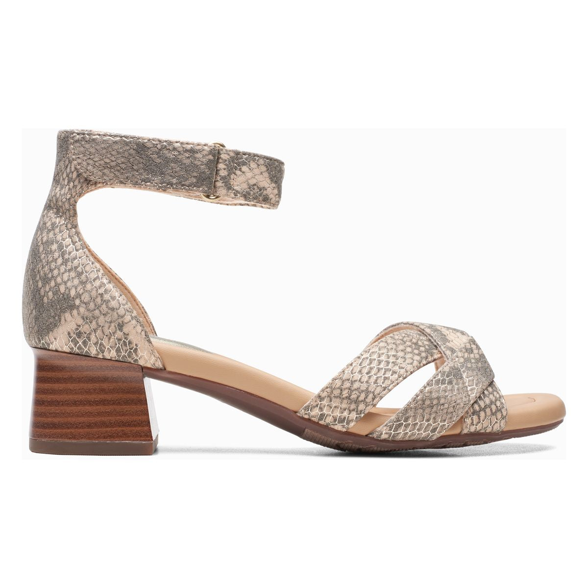 Clarks Desirae Lily Heeled Women's Sandal in Beige