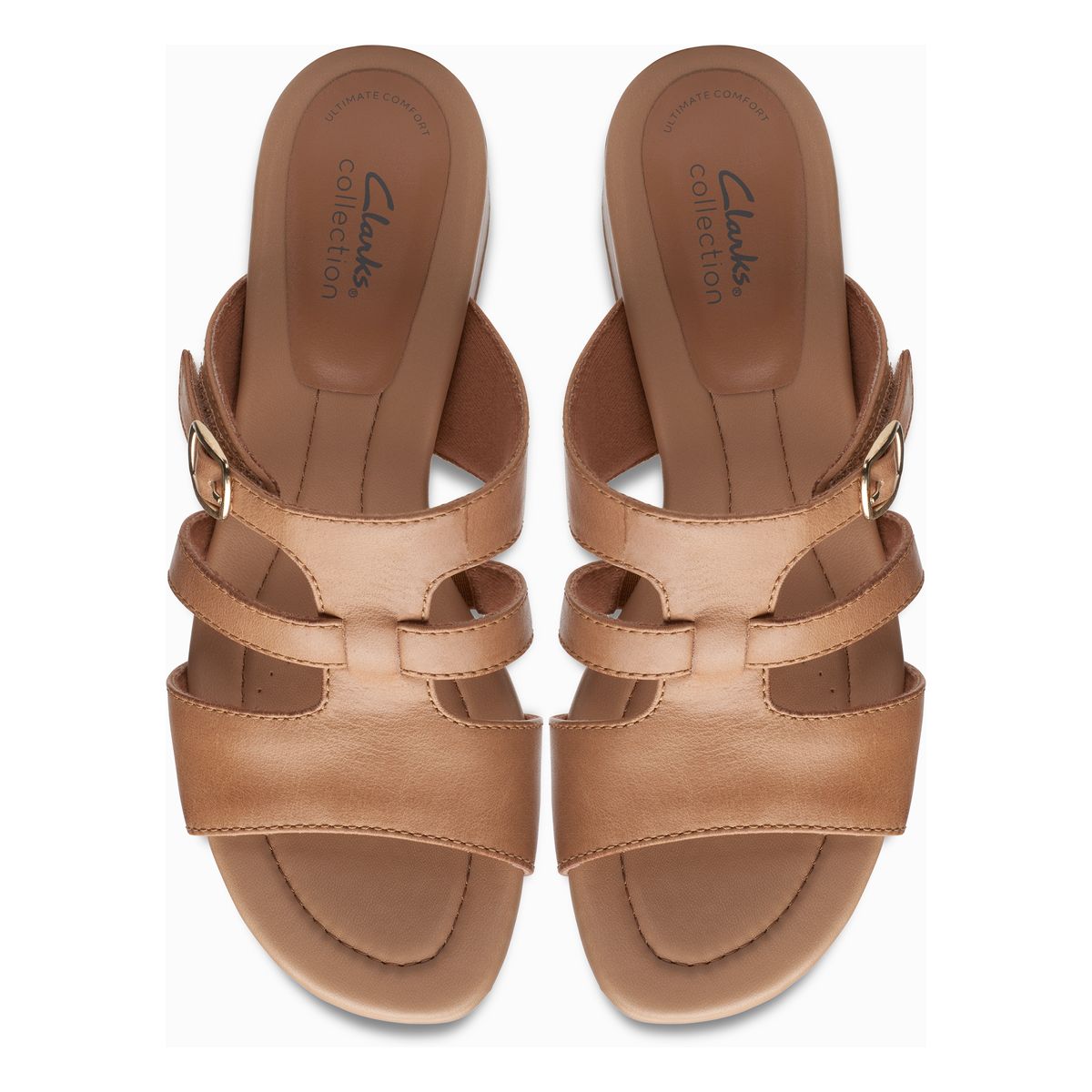 Clarks Desirae Palm Casual Women's Sandal in Tan