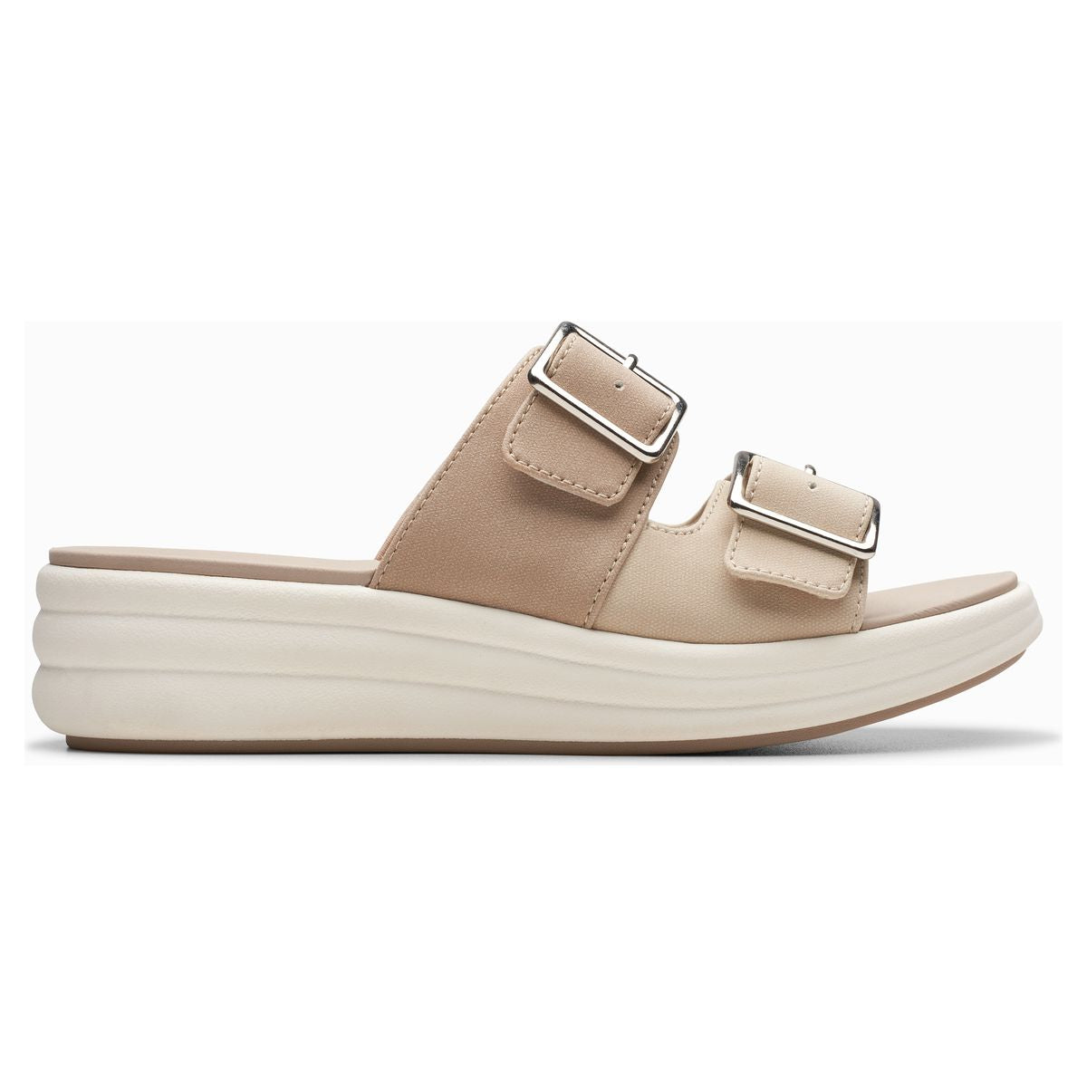 Clarks Women's Drift Buckle Wedges in Sand