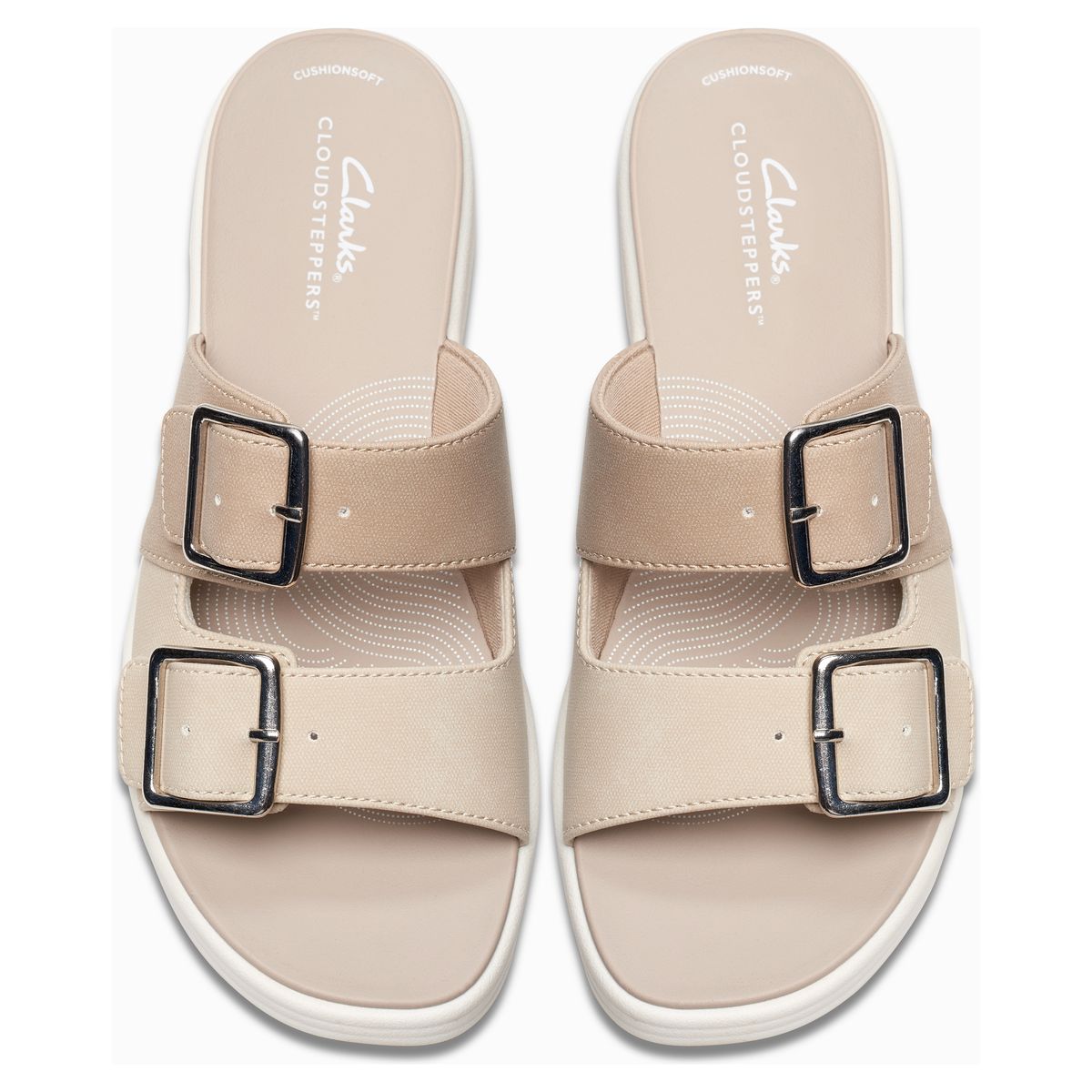 Clarks Women's Drift Buckle Wedges in Sand