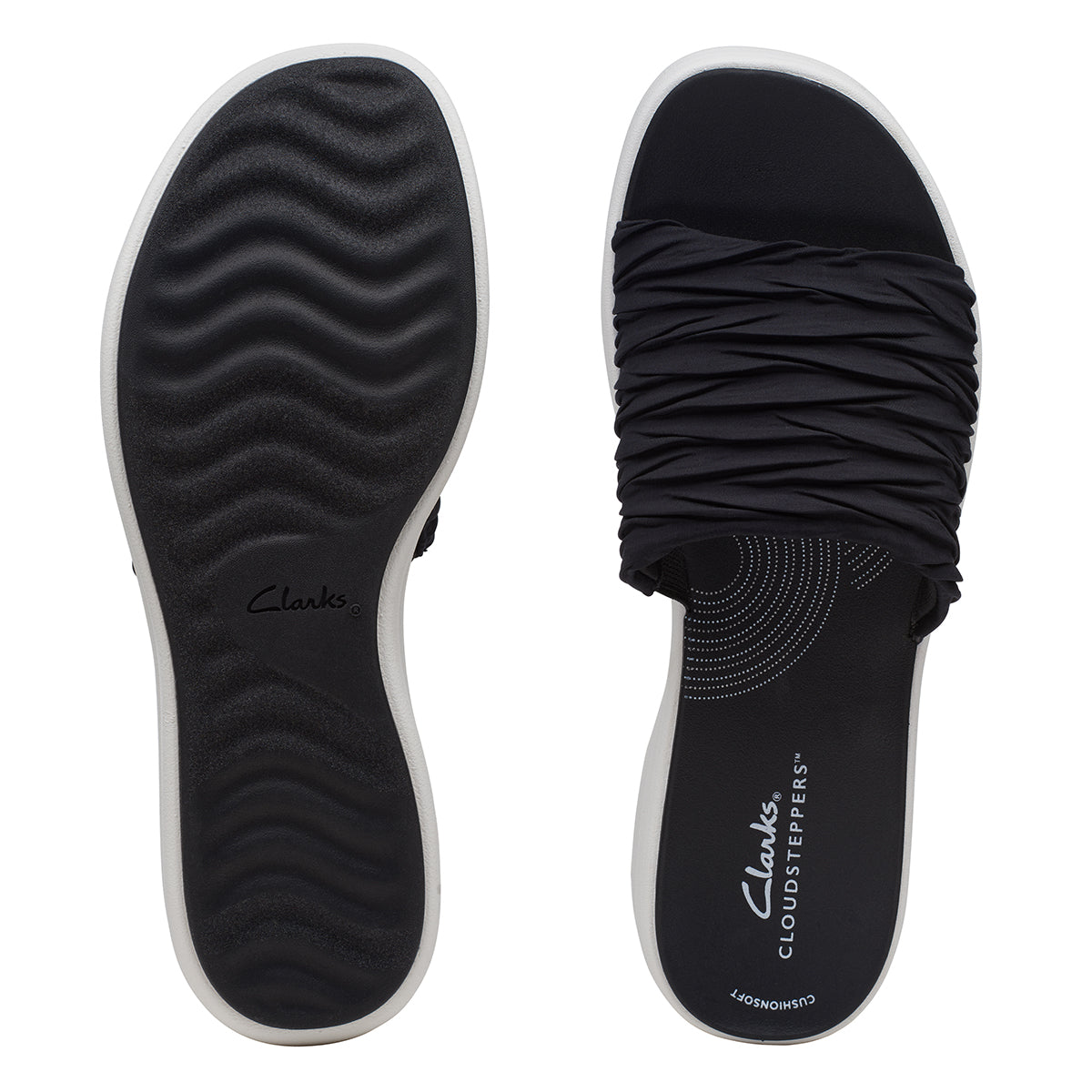 Clarks Women's Drift Petal Wedges in Black
