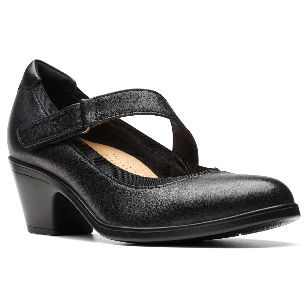 Women's Clarks Emily 2 Mabel Black comfort shoe, Style #26174082
