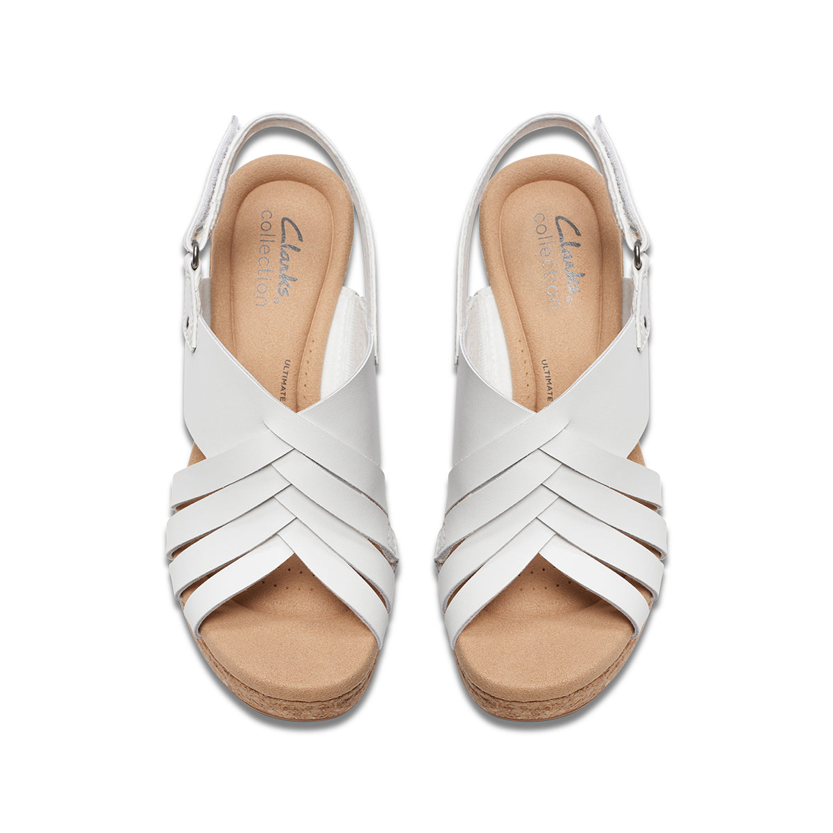 Clarks Giselle Ivy Women's Wedge Sandals in White
