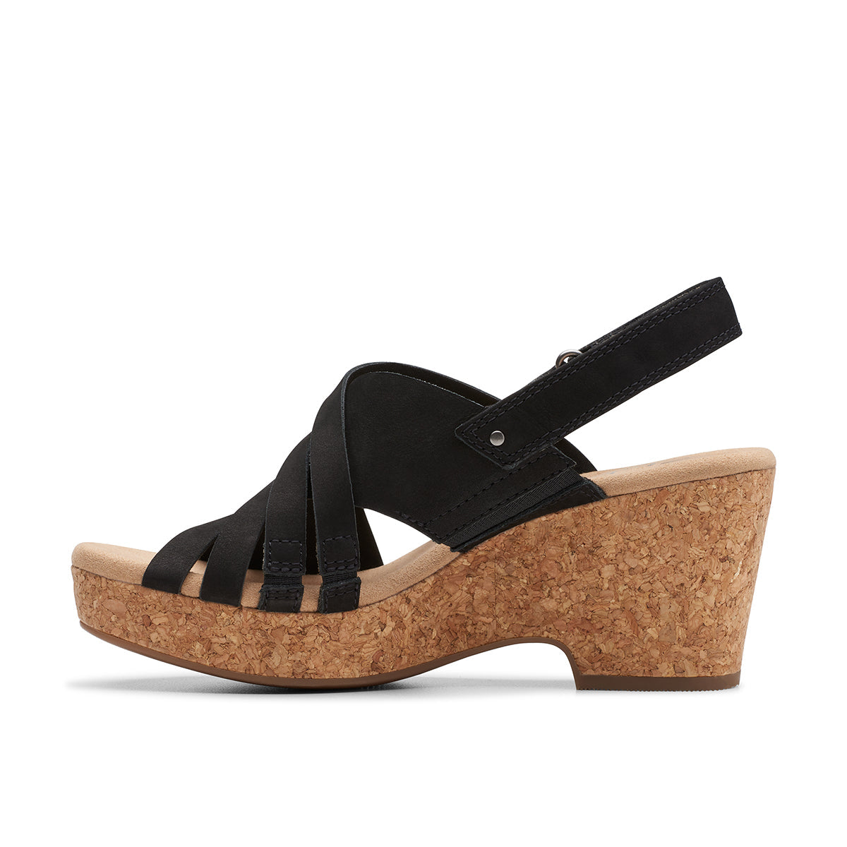 Clarks Giselle Ivy Women's Wedge Sandals in Black