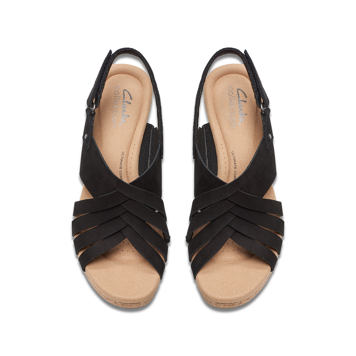 Clarks Giselle Ivy Women's Wedge Sandals in Black