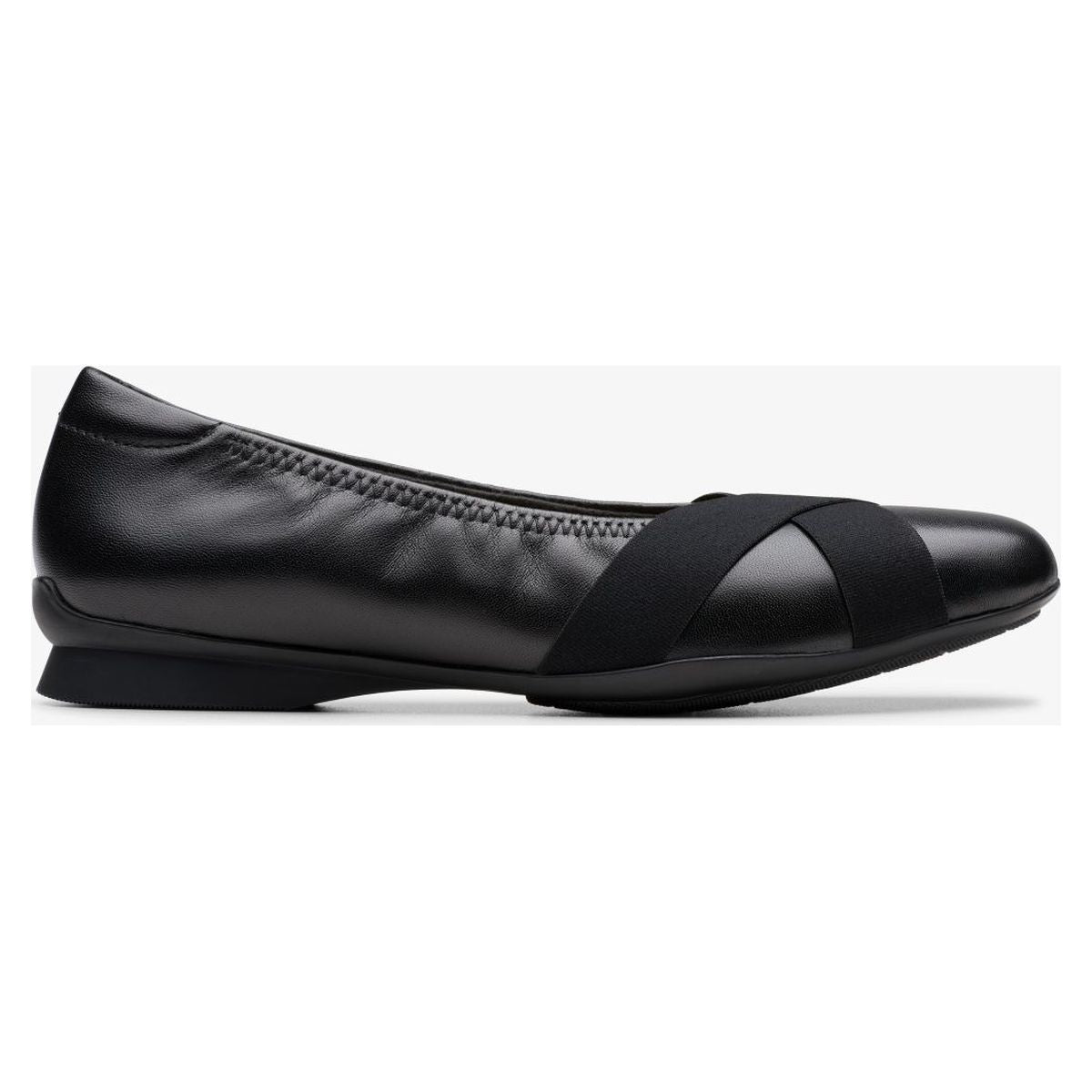 Clarks Jazmynn Gem Women's Leather Ballerina Slip-Ons - Black