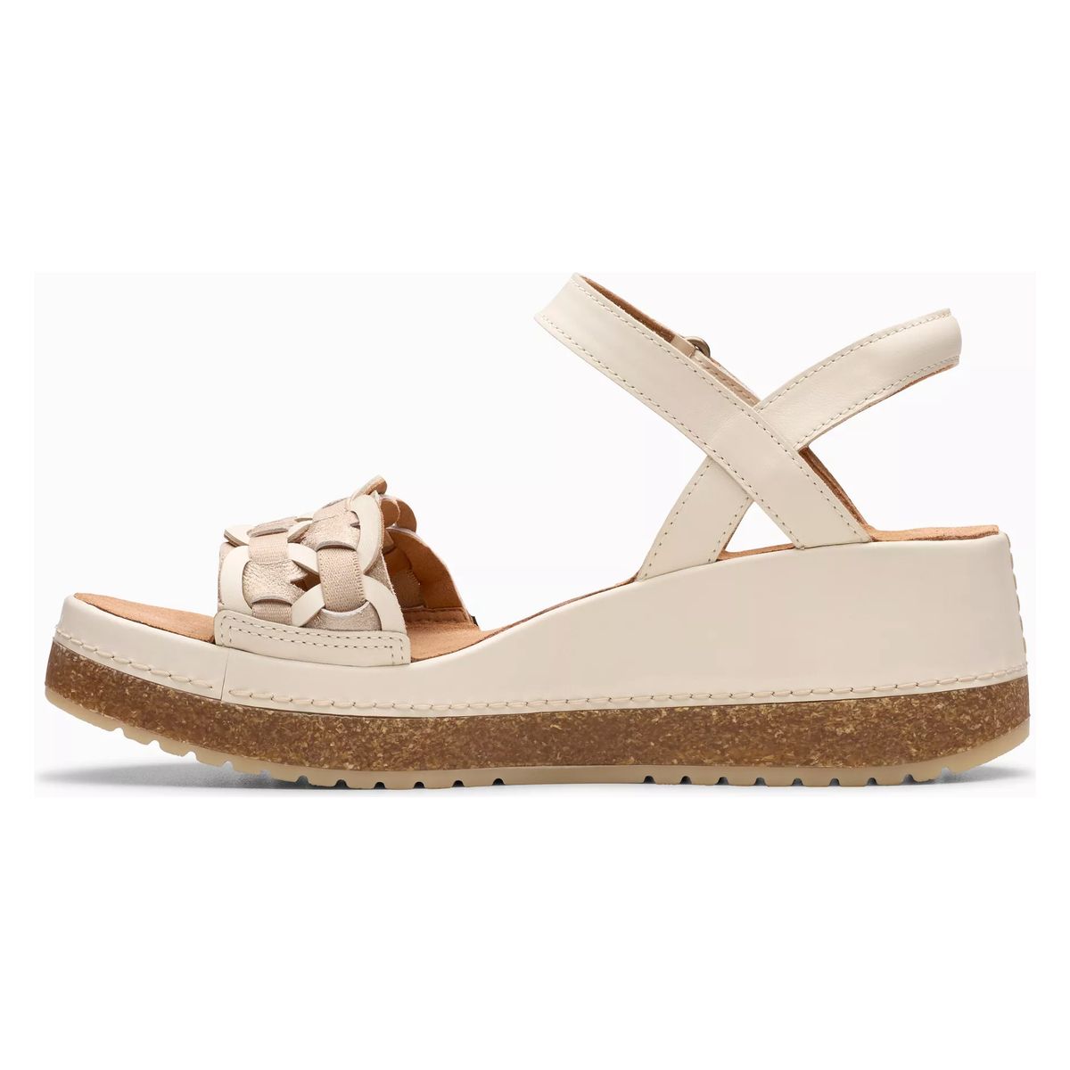 Clarks Kassandra Bar Woman's Sandal in Cream