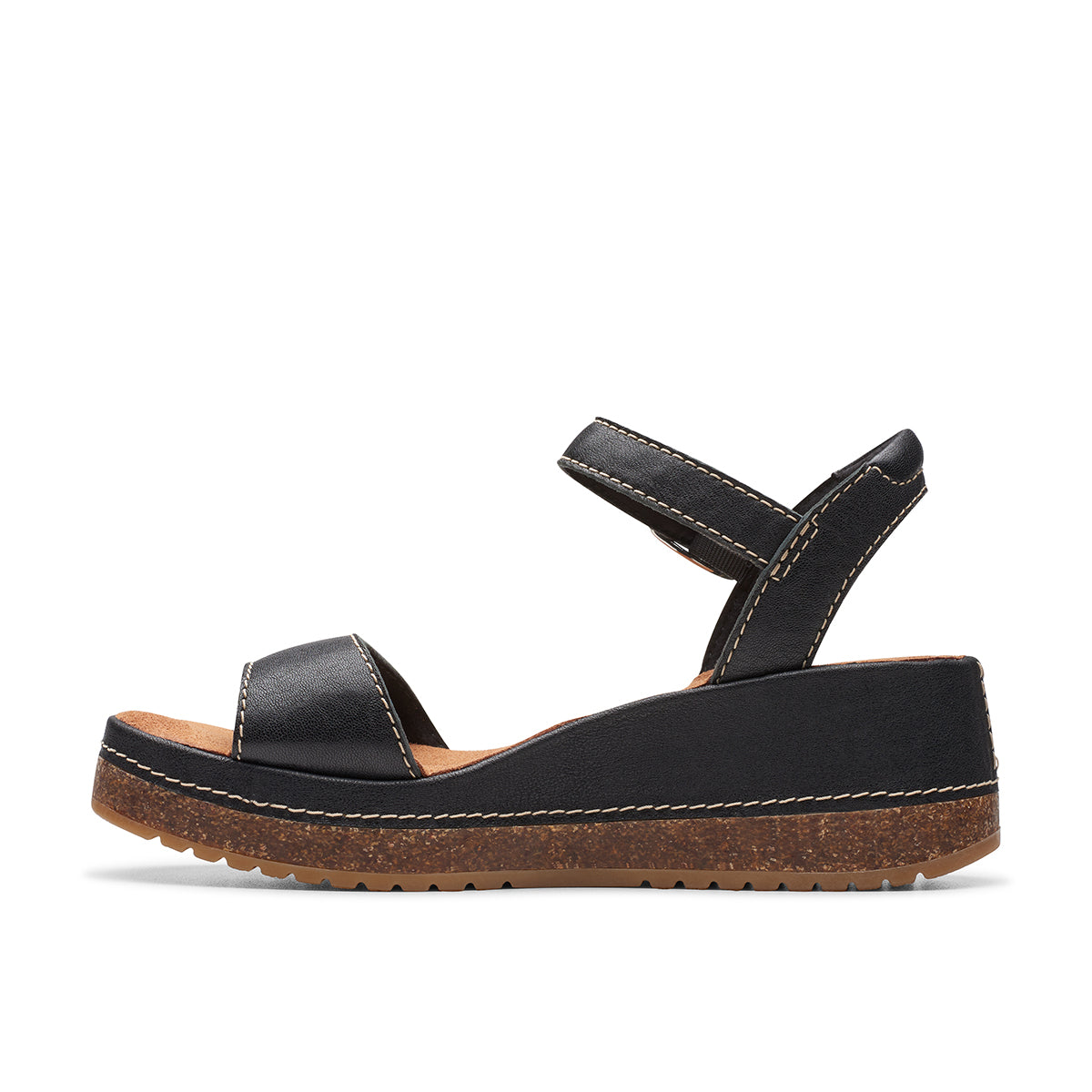 Clarks Kassanda Lily Women's Wedge Sandal in Black