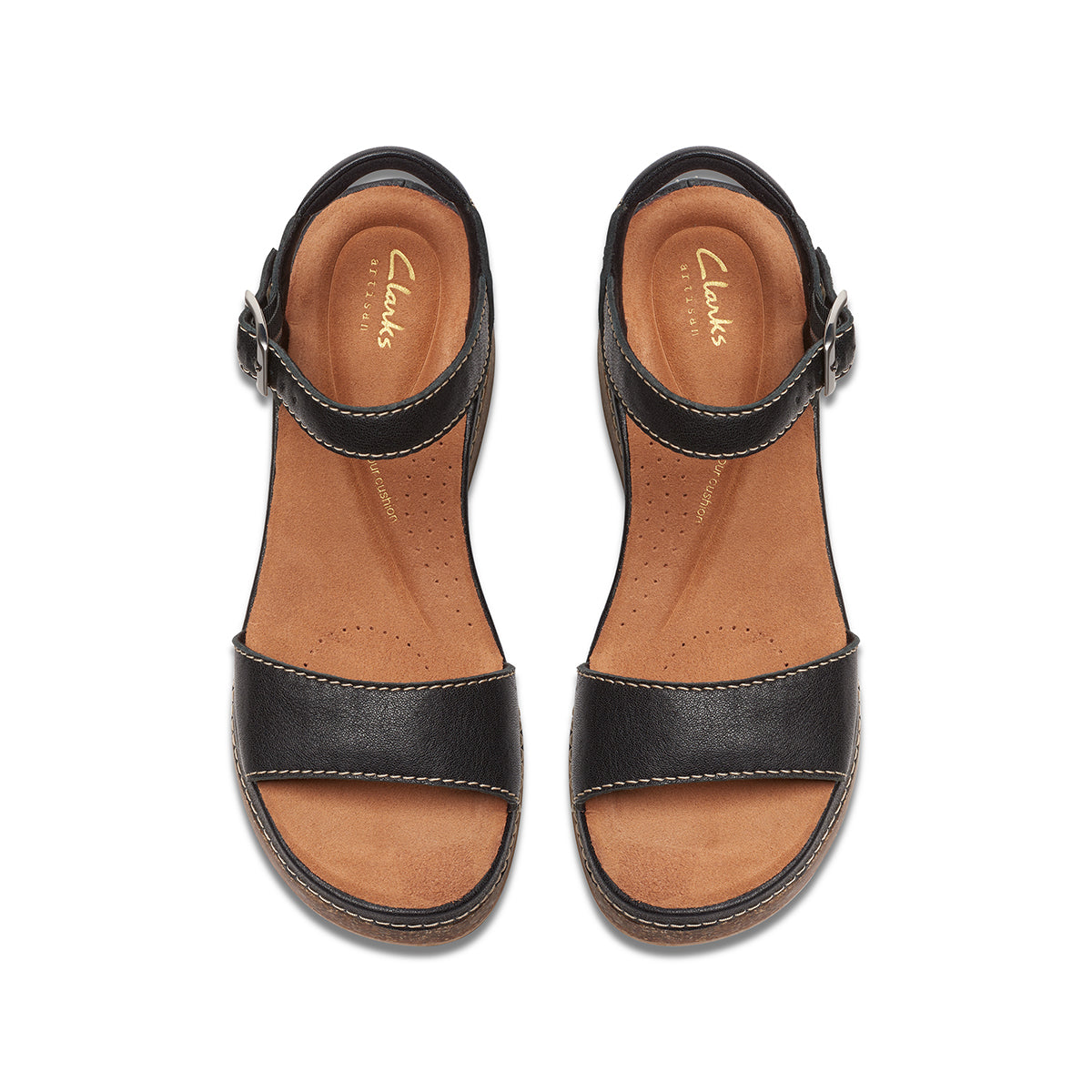 Clarks Kassanda Lily Women's Wedge Sandal in Black