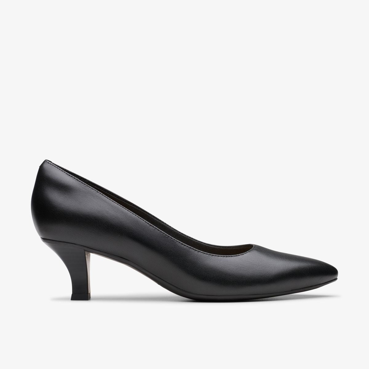 Clarks Kepley Vine Womens Dress Pump in Black, kitten heel low shoe in black. Style #26179996