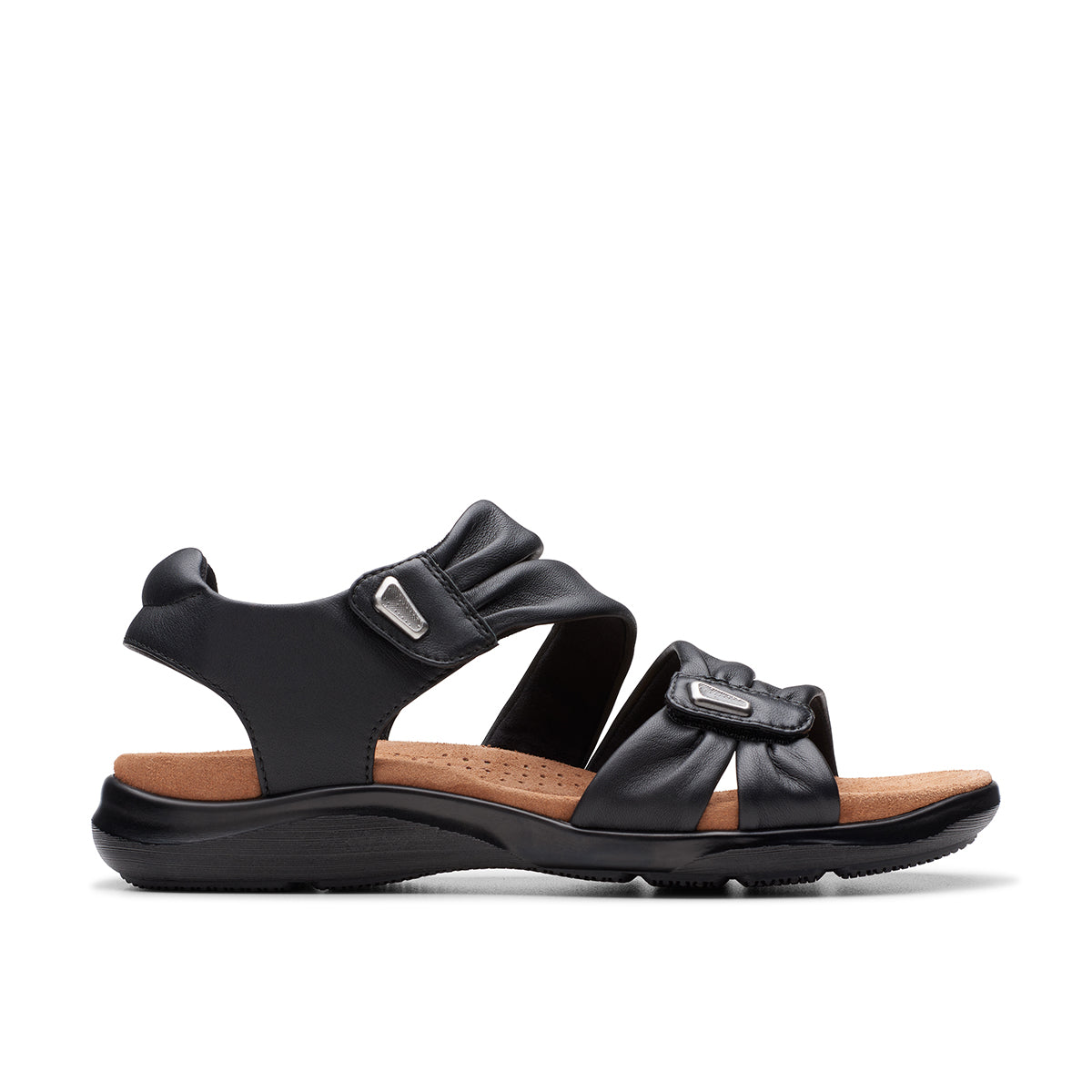 Clarks Kitly Ave Flat Women's Sandals in Black