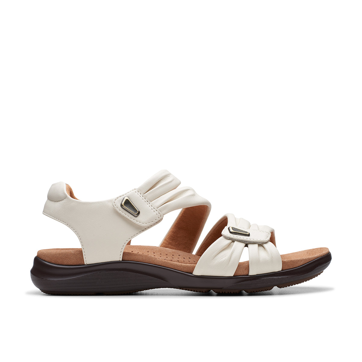 Clarks Kitly Ave Flat Women's Sandals in Off White