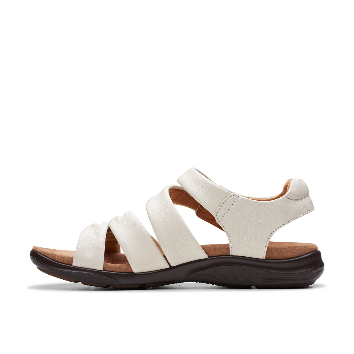 Clarks Kitly Ave Flat Women's Sandals in Off White