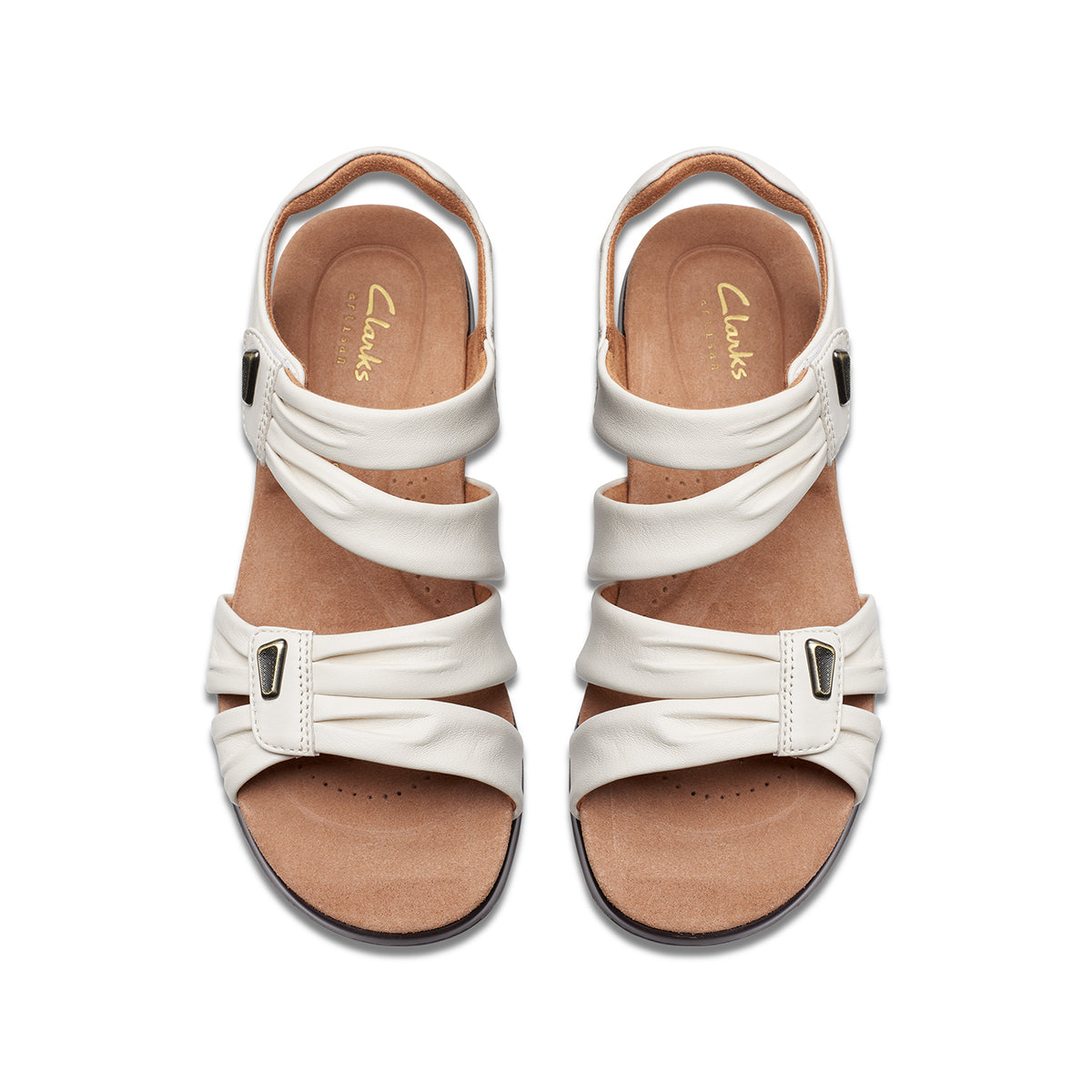 Clarks Kitly Ave Flat Women's Sandals in Off White