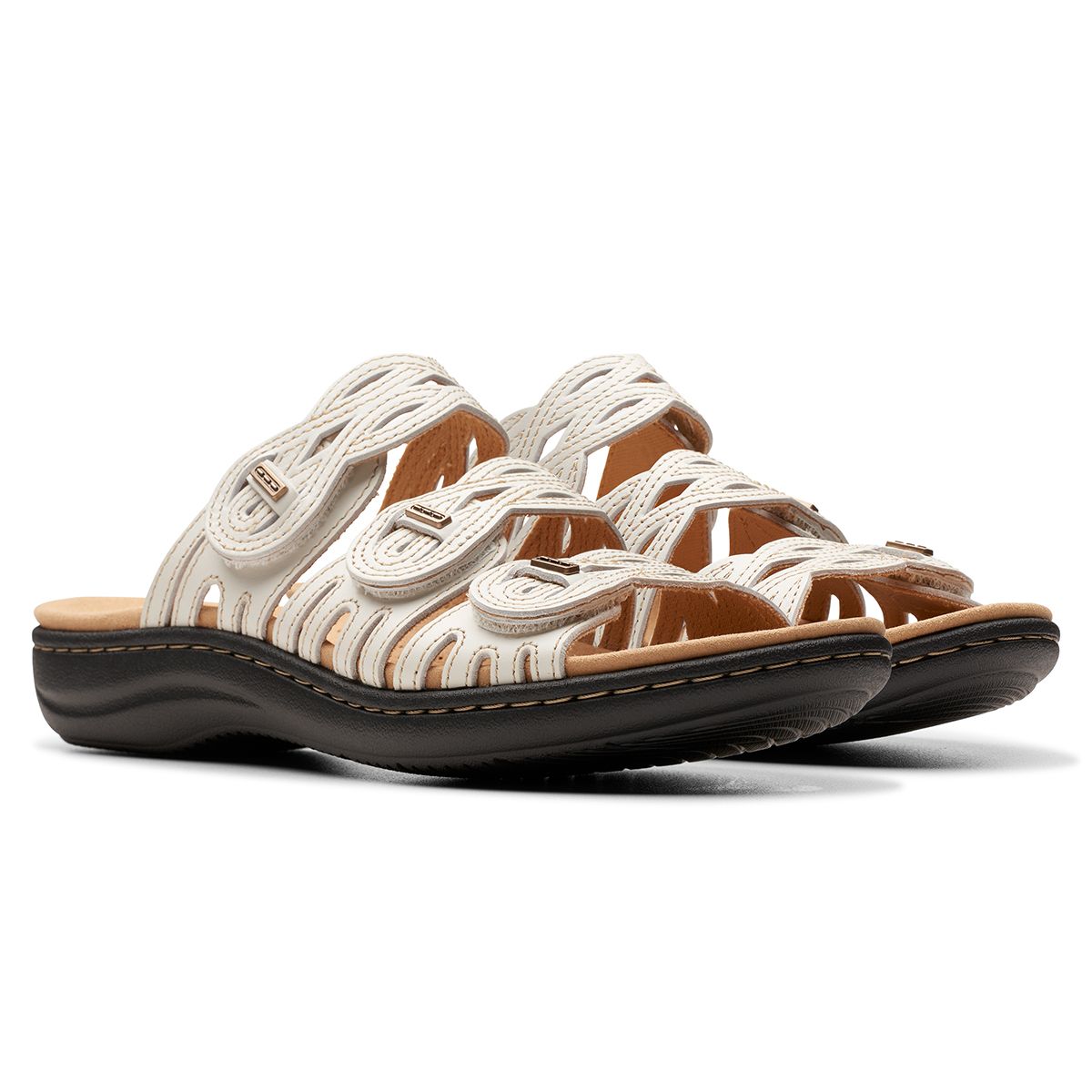 Clarks Laurieann Ruby Women's Flat Sandals in Off White