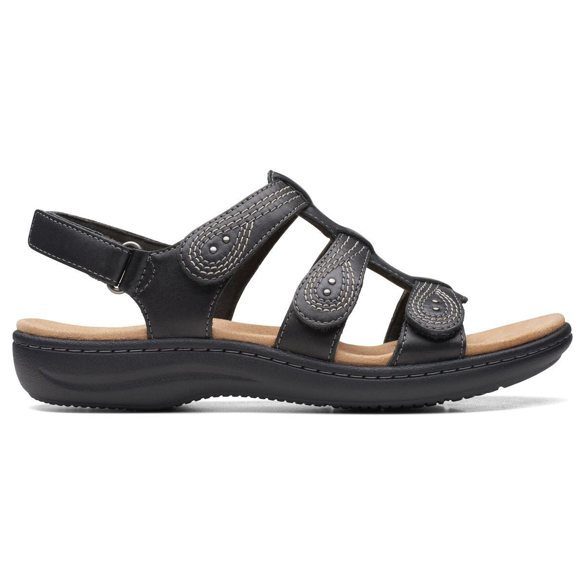 Clarks Laurieann Women's Velcro Sandals in Black
