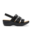 Clarks Merliah 2 Bali Women's Sandals in Black, Strappy velcro closure sandals, platform comfortable summer shoes, Style #26181714