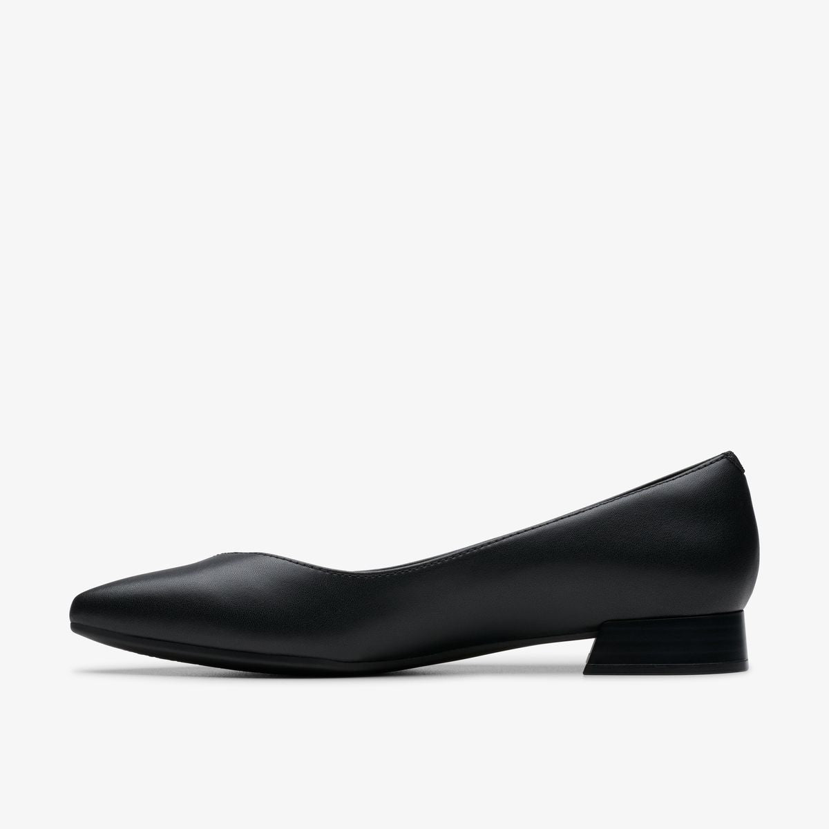 Clarks Natalyn Wish Plum Women's Leather Ballerina Flats in Black