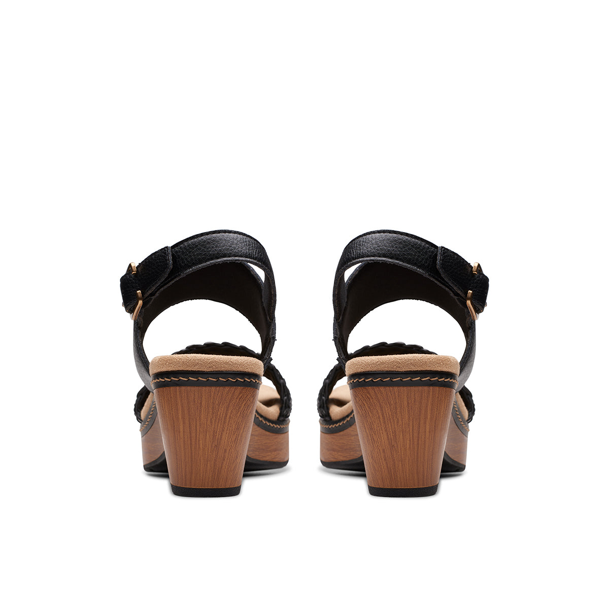 Clarks Seannah Step Women's Wedge Sandal in Black