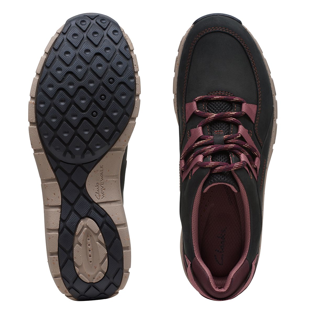 Clarks Wave Range Women's Sneakers in Black Red
