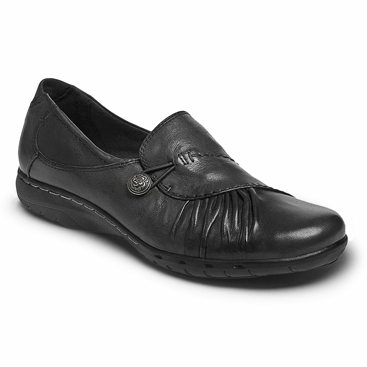 Cobb Hill Paulette Slip-On Shoe – Black (CAG01BK) built for all day comfort at Walking On a Cloud