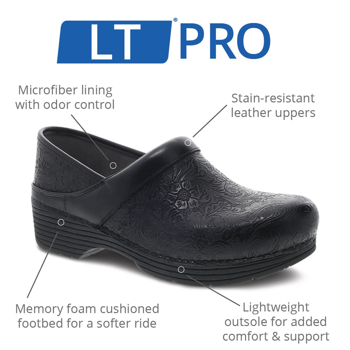 Dansko Women's LT Pro Patent Clogs in Hero