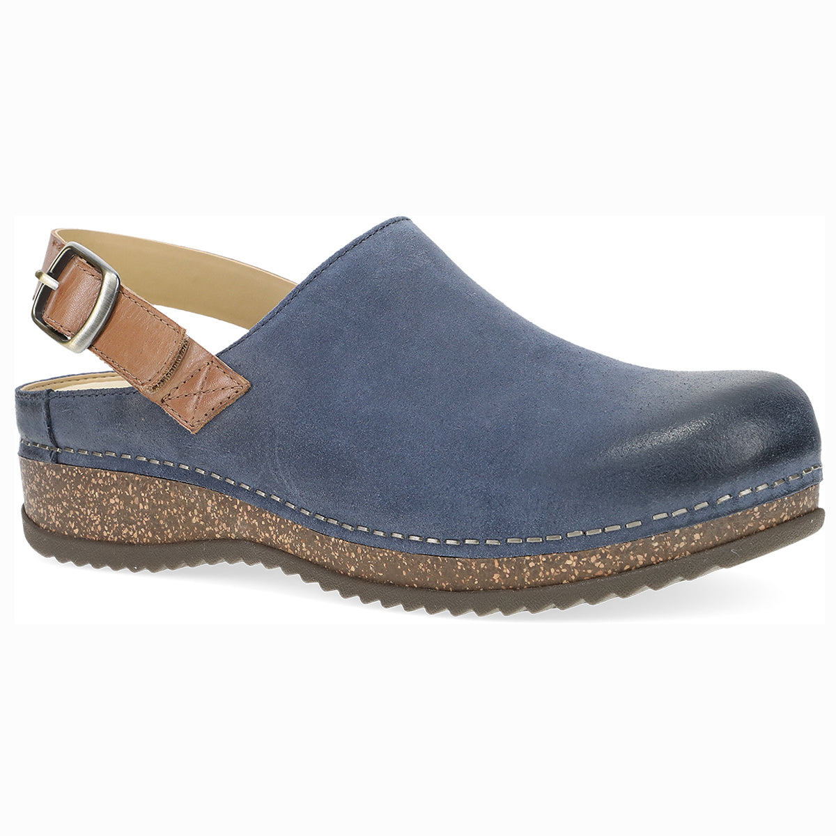 Dansko Merrin Women's Comfort Mule with cork midsole and adjustable back strap | Shop Canadian.