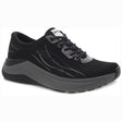 Dansko Pace Mesh Women's Sneaker in Black/Grey, arch support, and lightweight cushioning in a sleek, stain-resistant performance walking sneaker,  Style #4205100294
