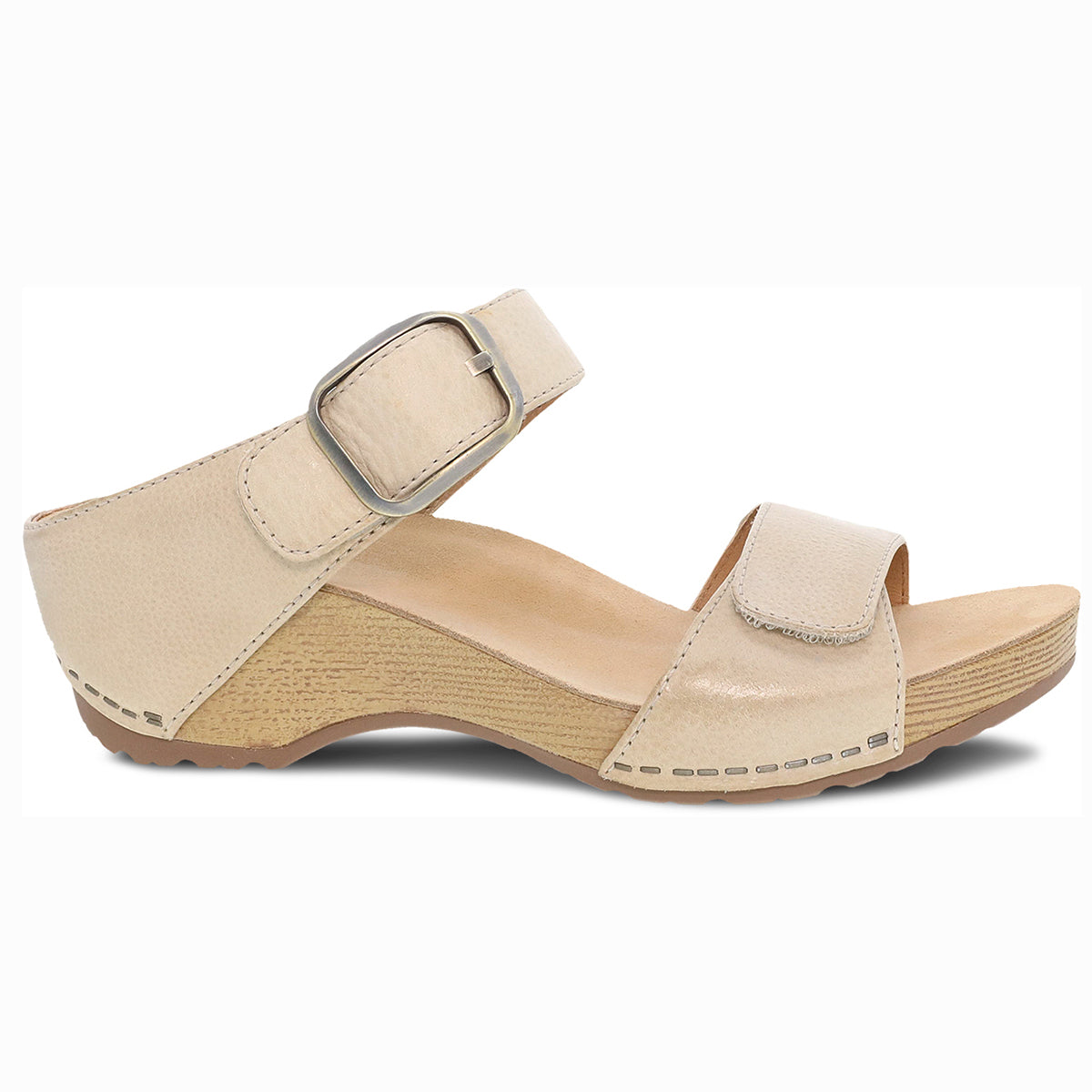 Dansko Tanya Burnished Women's Leather Sandals in Linen