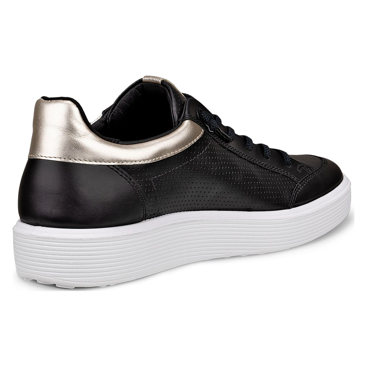Ecco Soft 60 Women's Leather Sneaker in Black