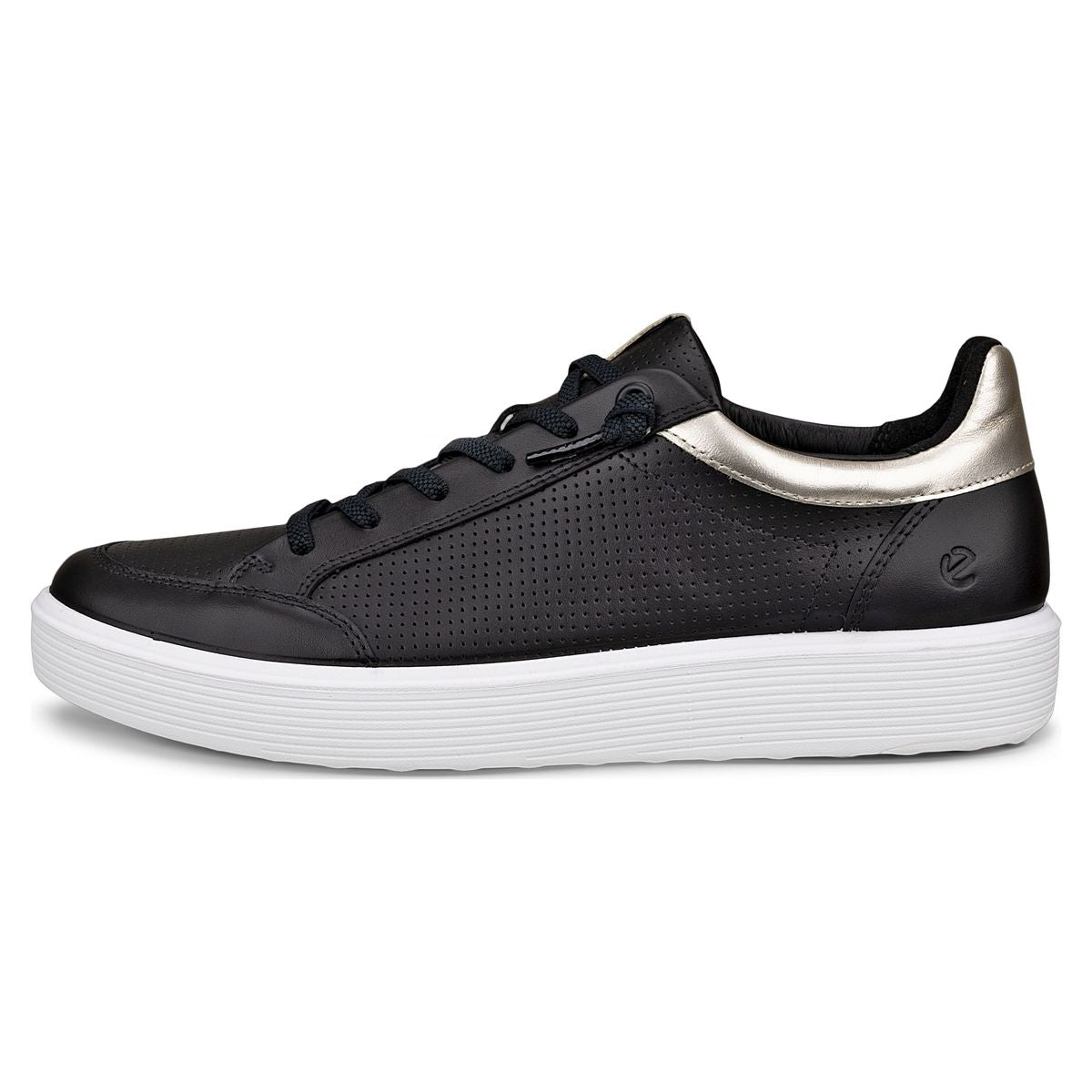 Ecco Soft 60 Women's Leather Sneaker in Black