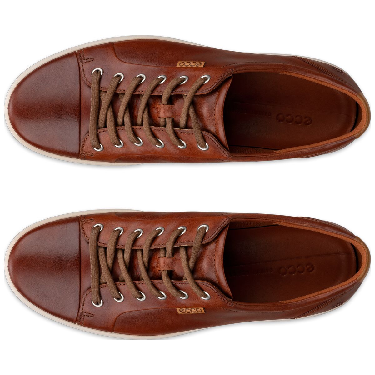 Ecco Soft 7 Men's Leather Sneaker in Cognac