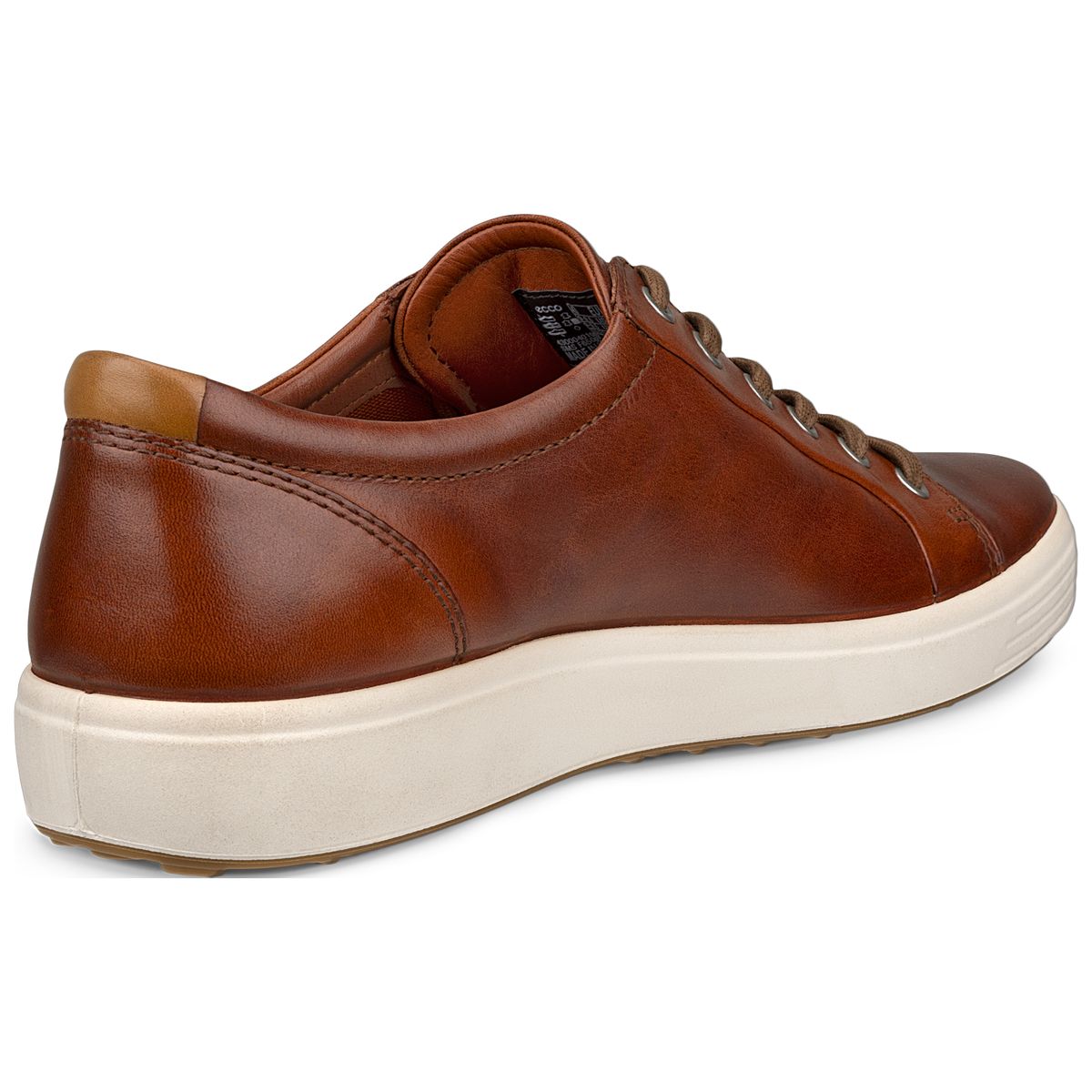 Ecco Soft 7 Men's Leather Sneaker in Cognac