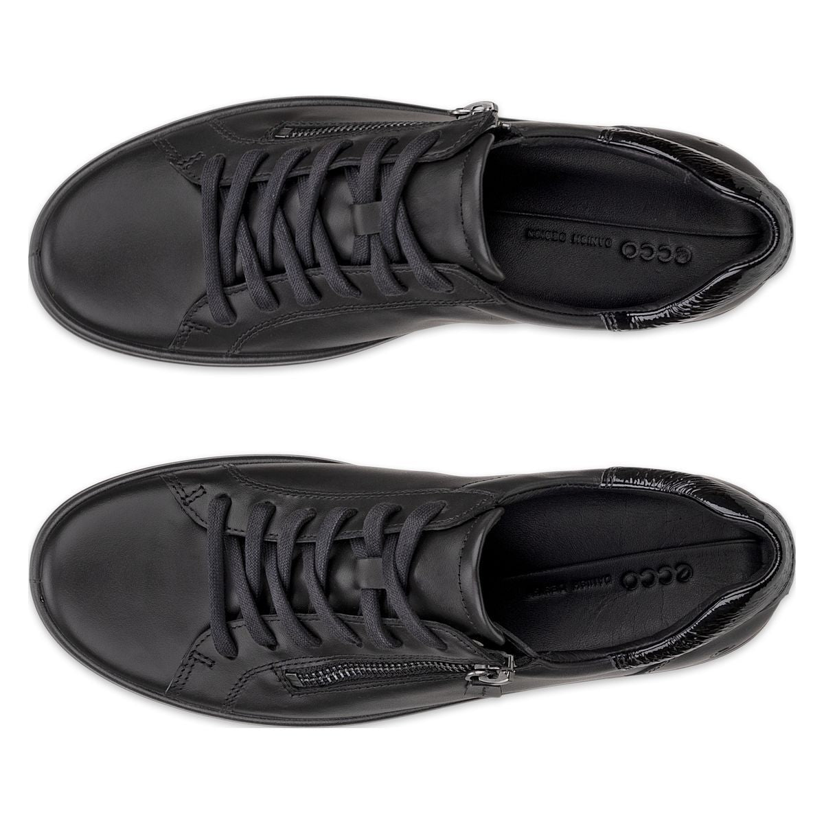 Ecco Soft 7 Women's Side-Zip Sneaker in Black