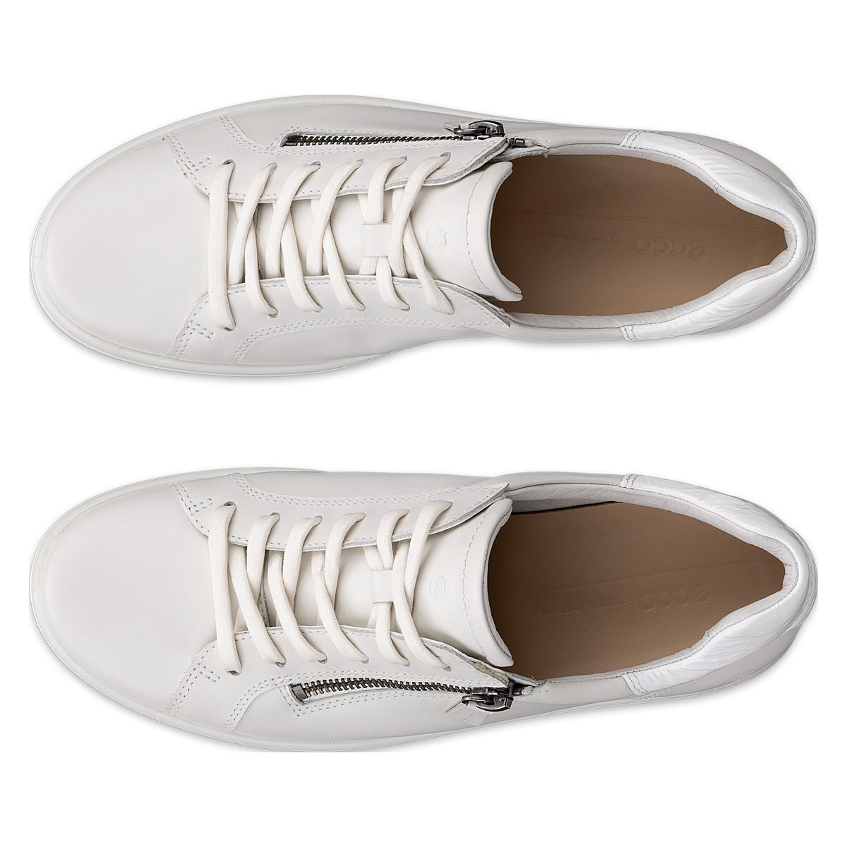 Ecco Soft 7 Women's Side-Zip Sneaker in White