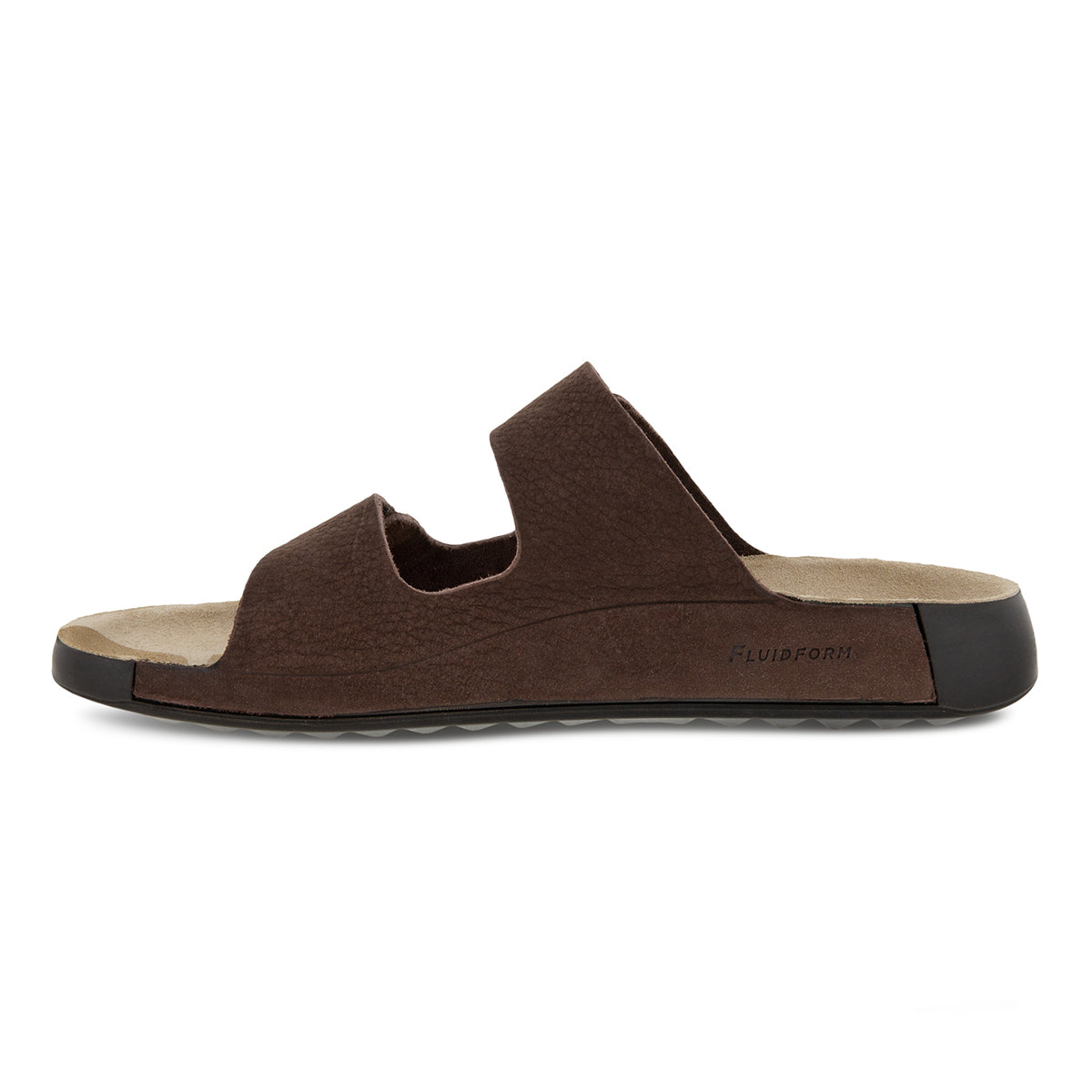 Ecco Cozmo Men's Leather Two Strap Sandal In Mocha