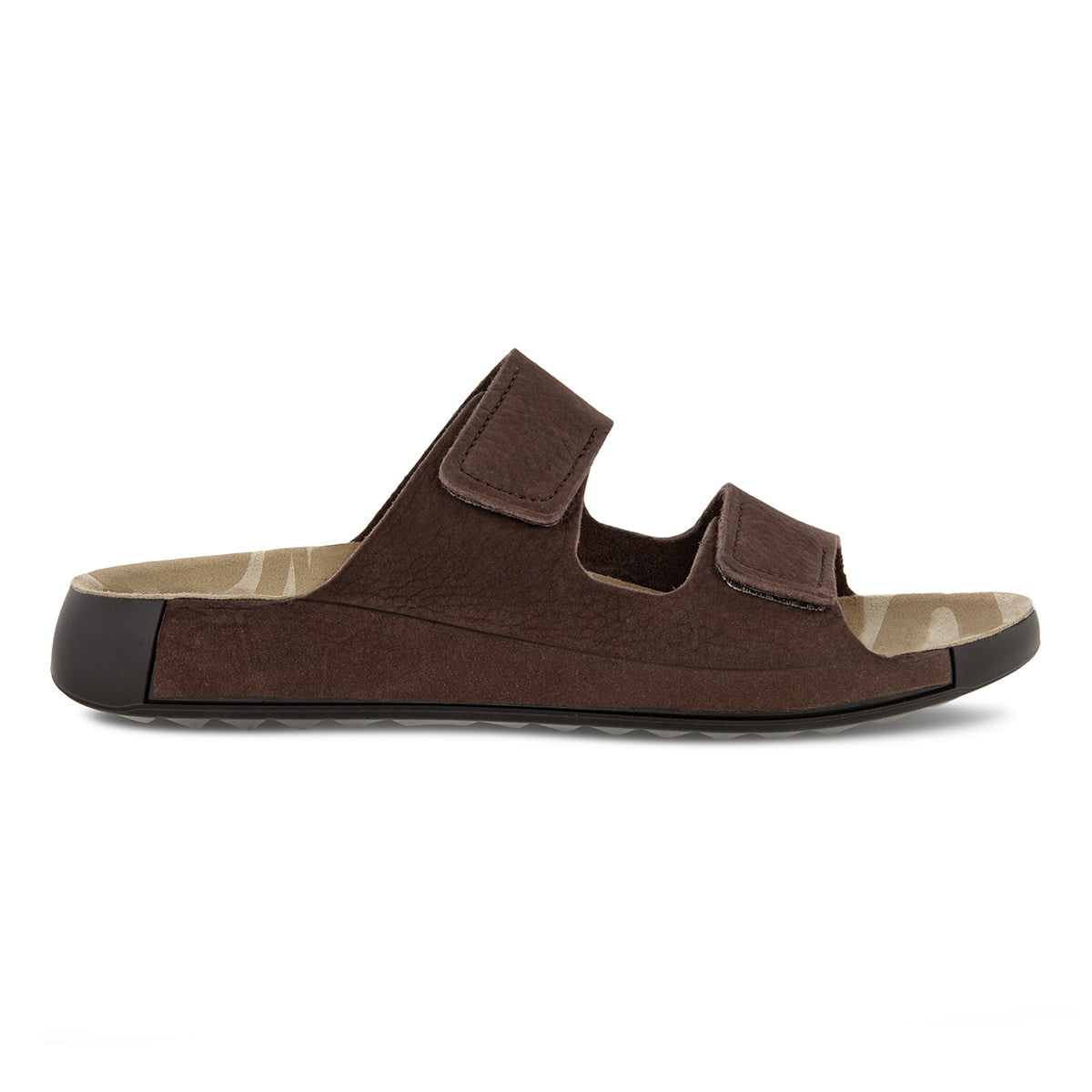 Ecco Cozmo Men's Leather Two Strap Sandal In Mocha