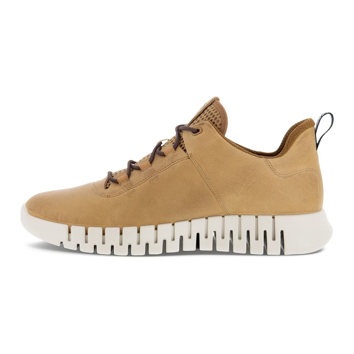 Ecco Gruuv Leather Sneakers In Camel