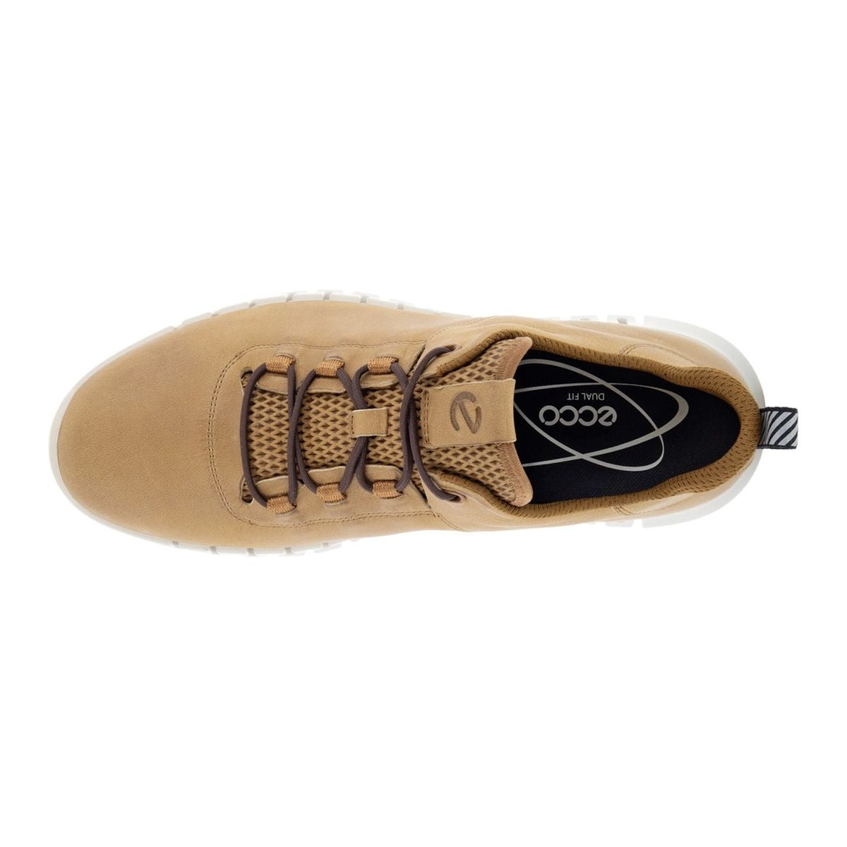 Ecco Gruuv Leather Sneakers In Camel